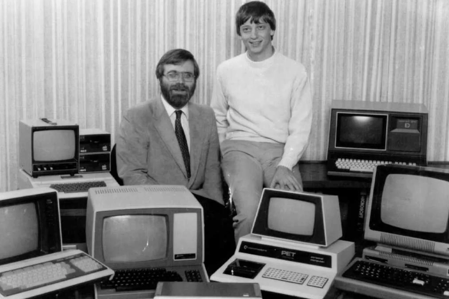 Bill Gates joven en sus primeros años como programador