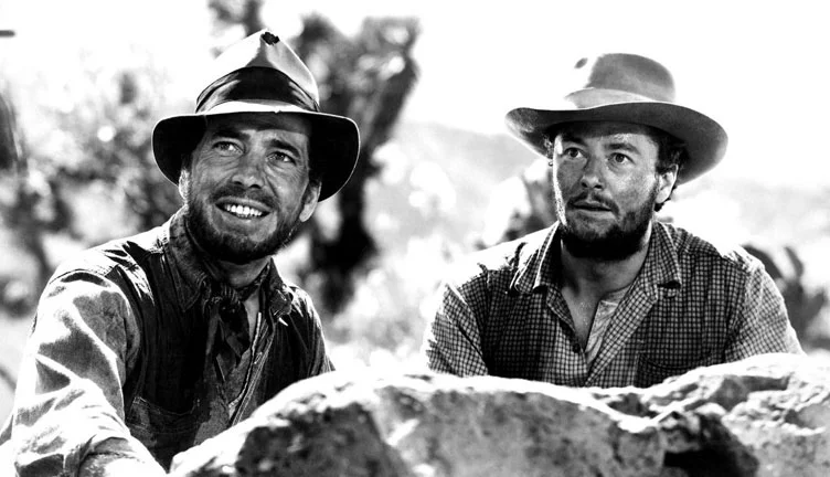 Escena clásica del rodaje El tesoro de la Sierra Madre