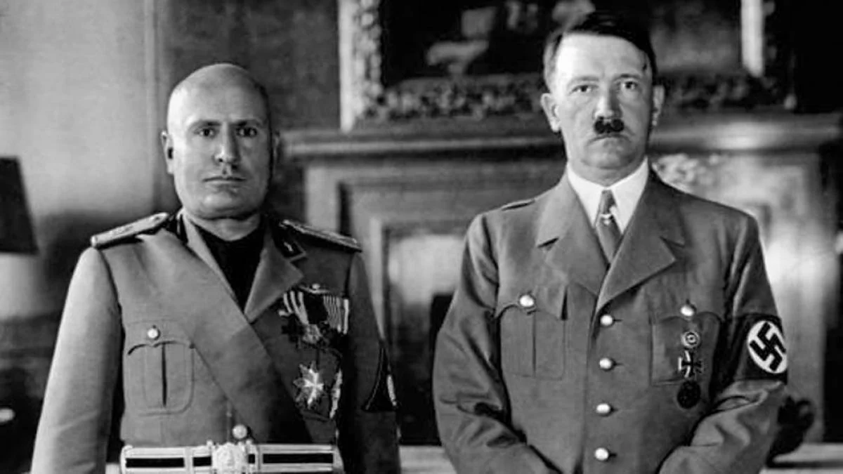 Mussolini junto a Hitler durante la Segunda Guerra Mundial