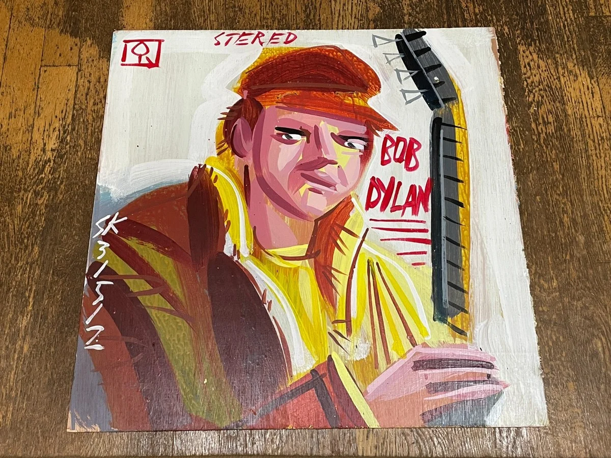 Obra pintura original firmada Bob Dylan Obra pintura original firmada Bob Dylan exposición