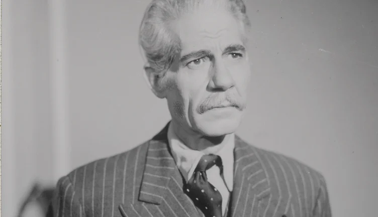 Retrato de Andres Soler destacado actor Retrato de Andrés Soler, destacado actor mexicano
