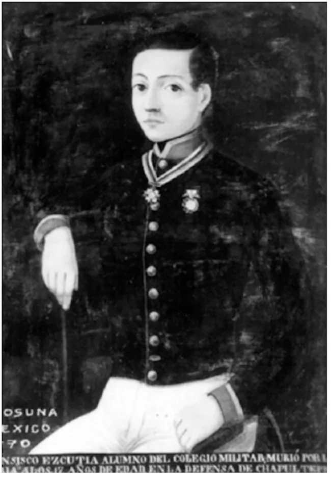 Retrato ilustrado de Agustin Melgar como cadete del Colegio Militar Retrato ilustrado de Agustín Melgar como cadete del Colegio Militar